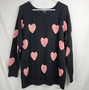 Torrid knit heart sweater size 2